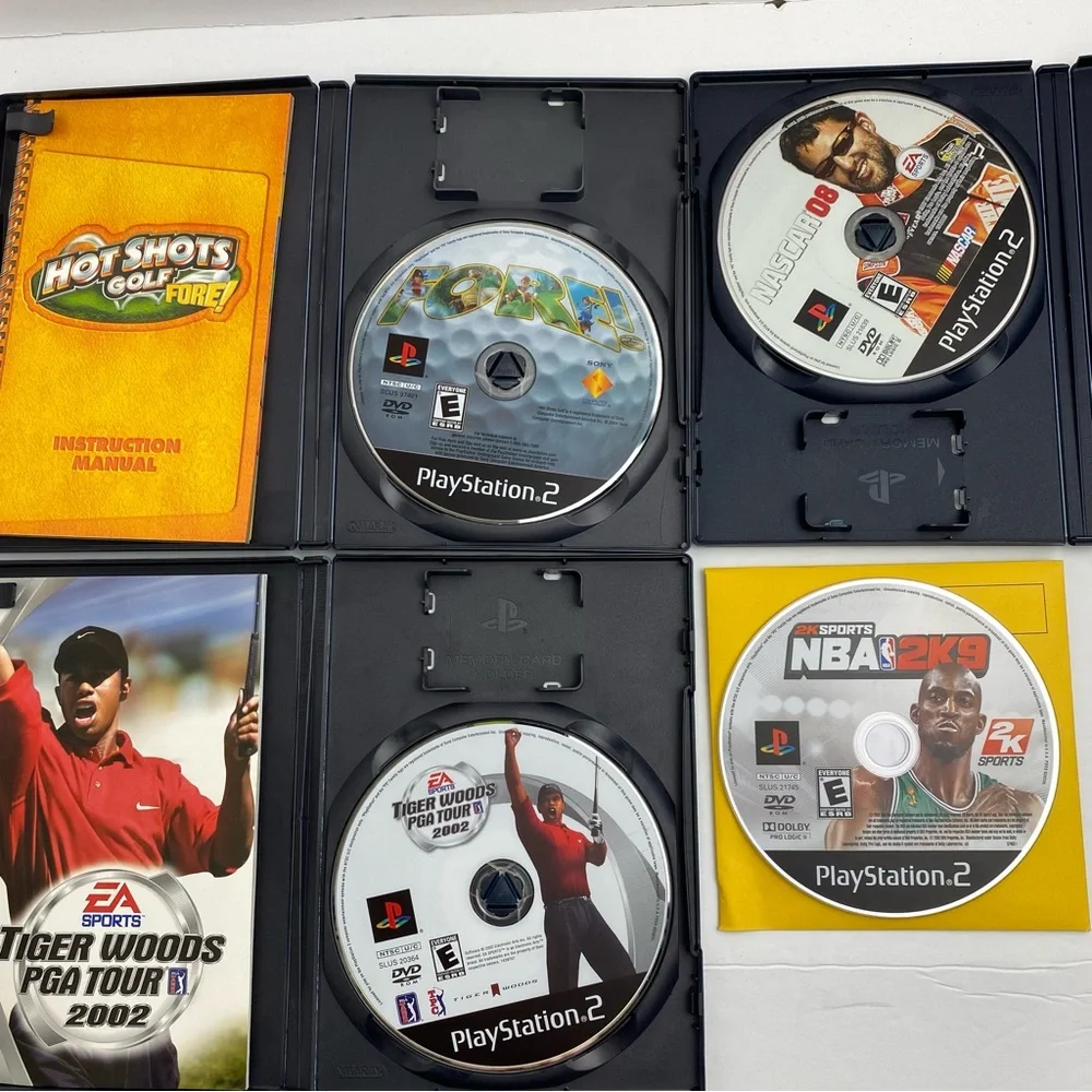 PS2 Sports Game Bundle (16) NFL Madden NCAA NBA NHL PGA NASCAR Untested